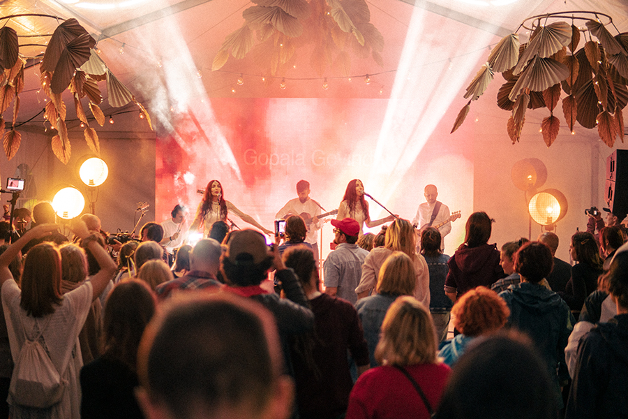 Atmasfera band performing on the stage
